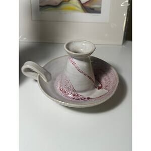 Hand made Candle holder 
Sign pottery